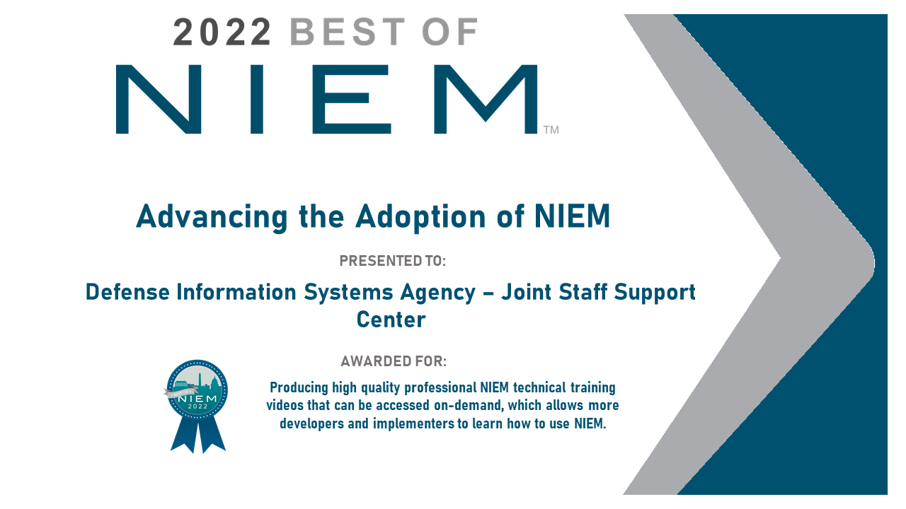 2022 Best of NIEM Advancing the Adoption of NIEM